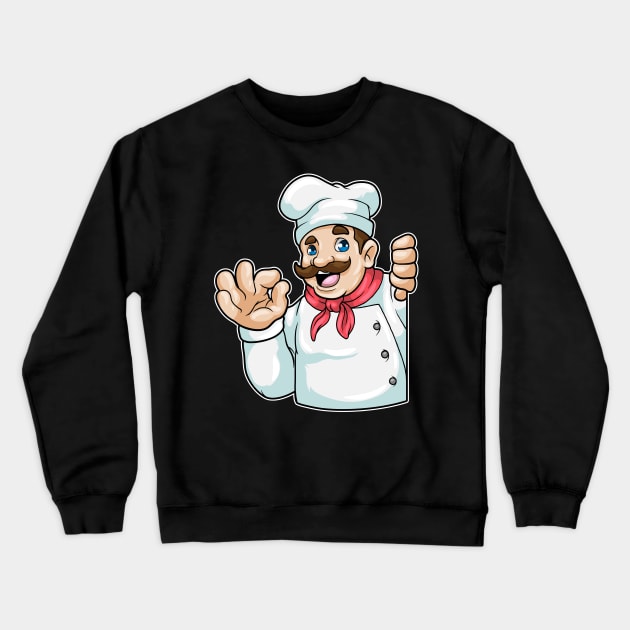 Chef with Chef's hat Crewneck Sweatshirt by Markus Schnabel